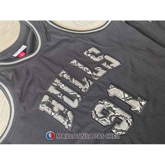 Maillot Chicago Bulls Dennis Rodman NO 91 Mitchell & Ness 1997-98 Noir1